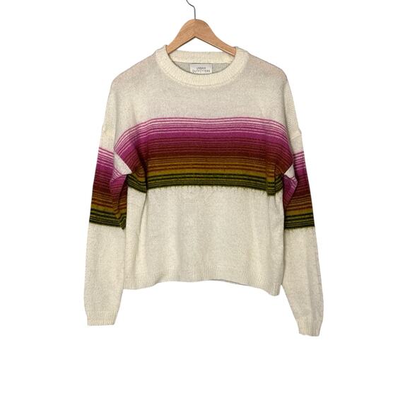 Urban Outfitters Sweaters - Urban Outfitters Rainbow Sweater - White - Size Small